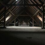 Attic - brown wooden house