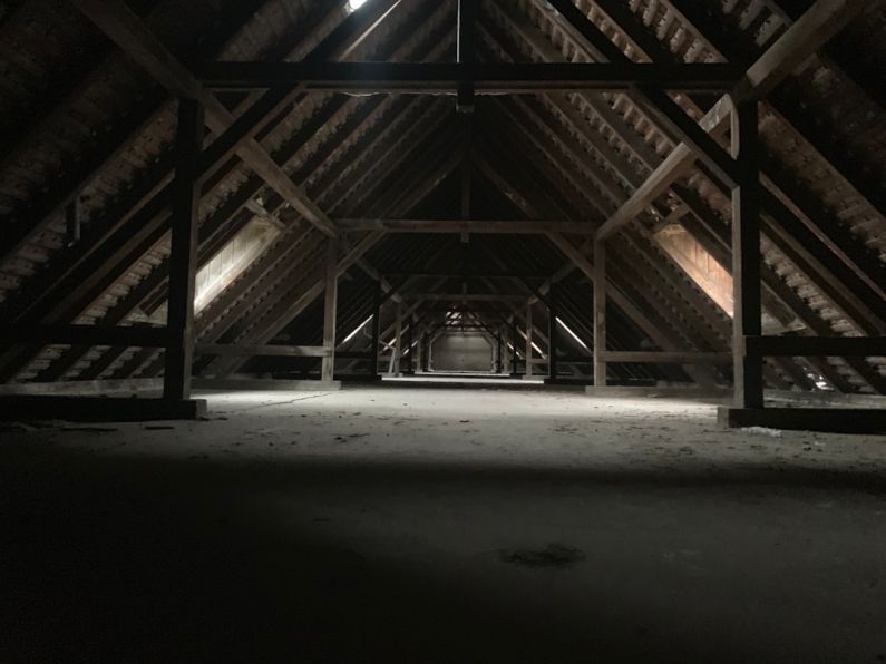 Attic - brown wooden house