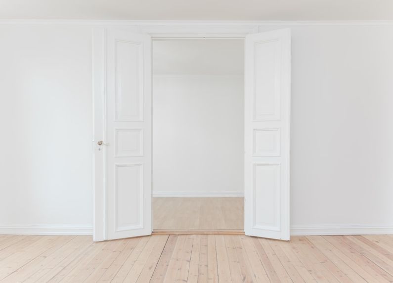 Attic Home - minimalist photography of open door