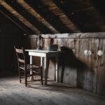 Attic Floor - white wooden table