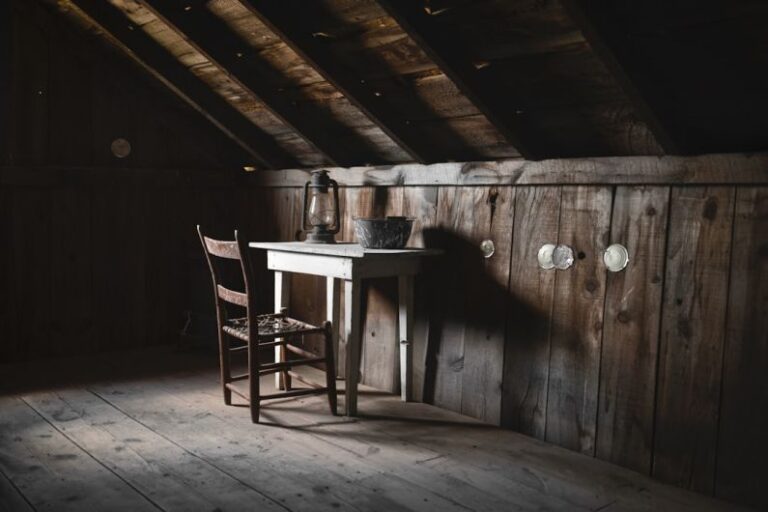 Attic Floor - white wooden table