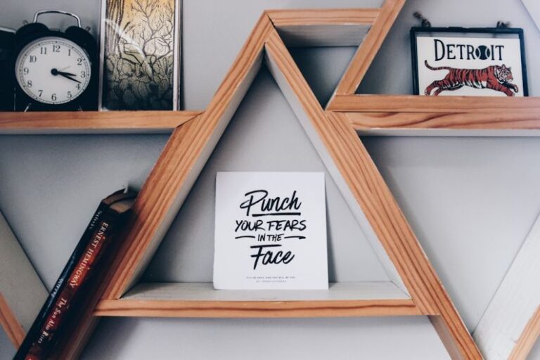 Shelving - Punch your fears in the Face poster in wall shelf