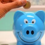 Save Money - Person Putting Coin in a Piggy Bank