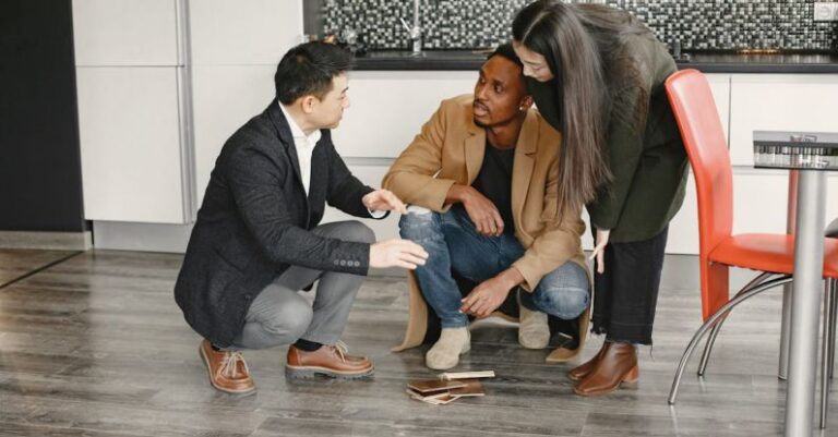 Flooring Conversion - Men Having Conversation while Looking at Each Other