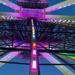 LED Lighting - A ferris wheel with colorful lights at night